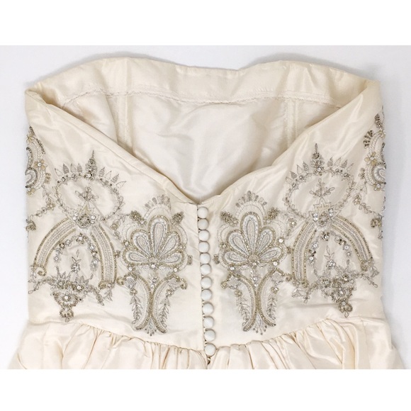 OFFERS ✅ Rare Runway Oscar De La Renta Bridal Sequin Wedding Dress - Picture 8 of 8